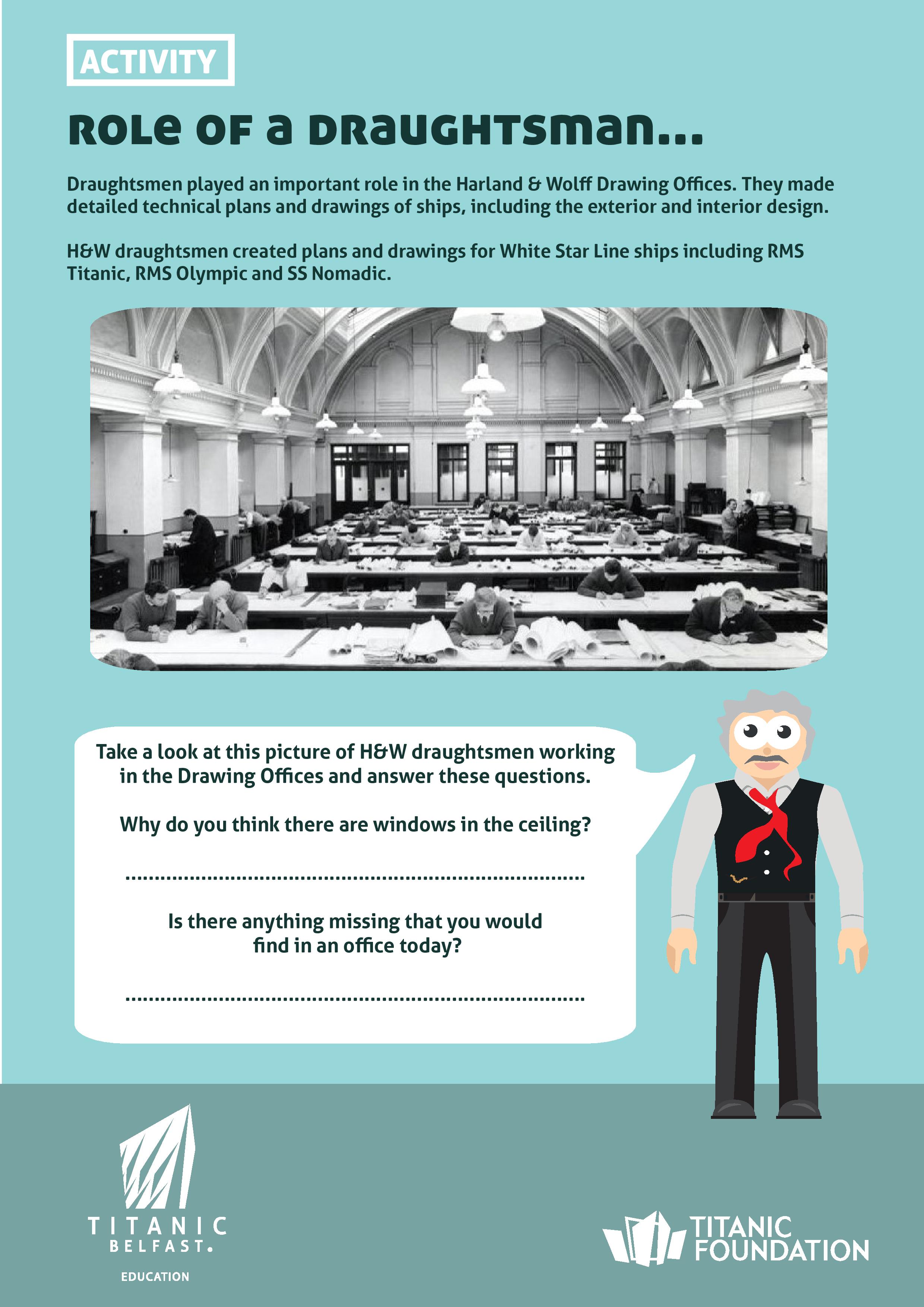 Drawing Office Role Of Draughtsmen Activity Sheet Page 001