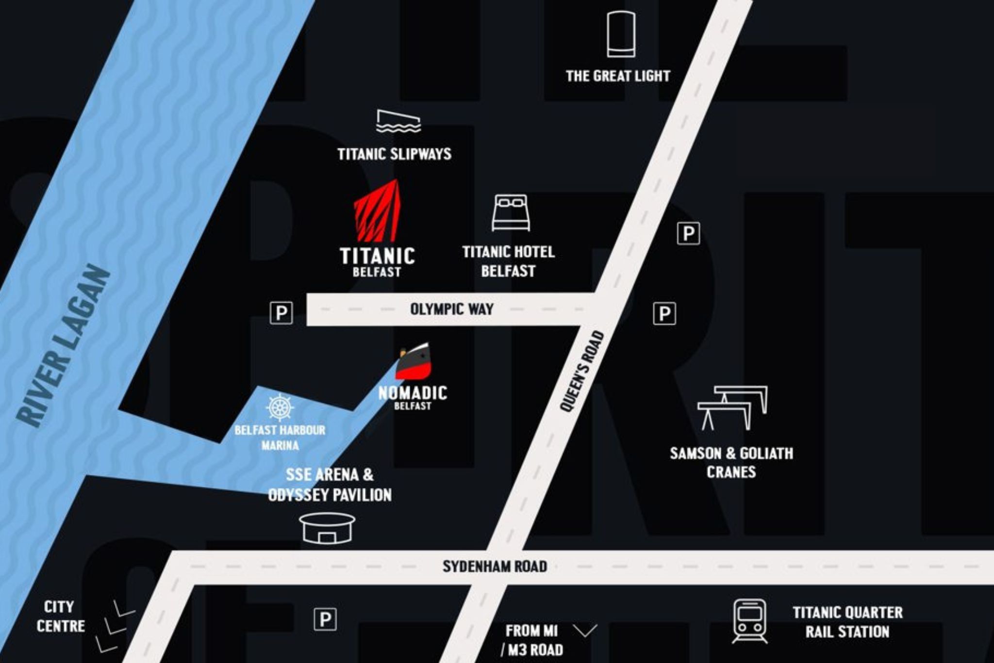 titanic quarter map