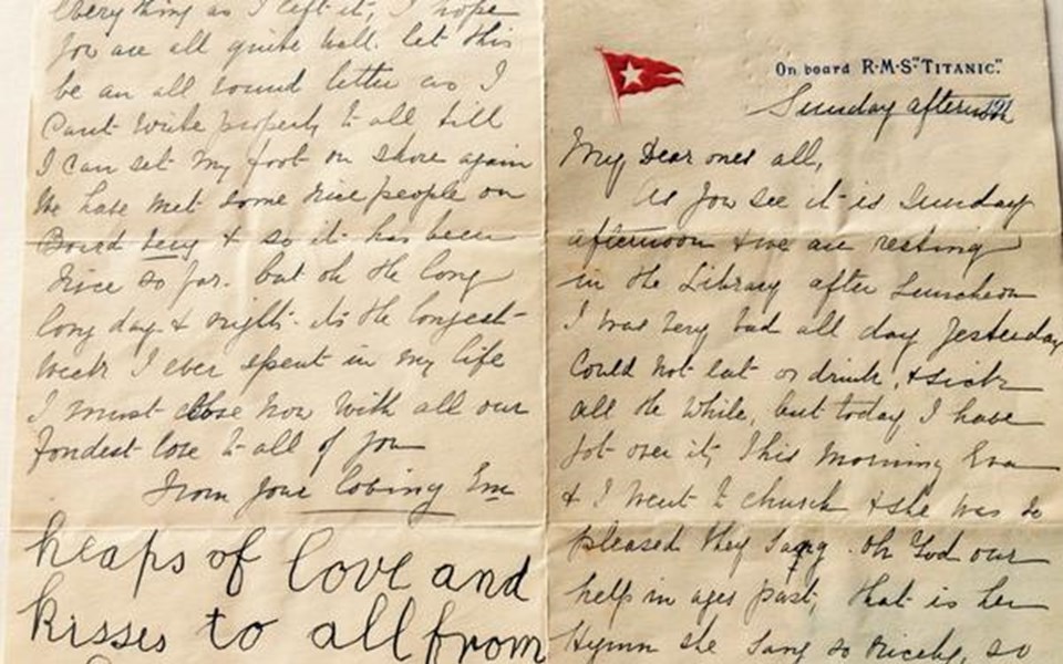 Eva Hart Letter Close Up