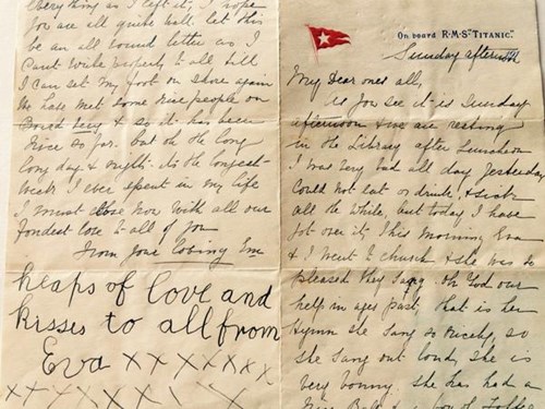 Esther Hart Letter - Titanic Artefact